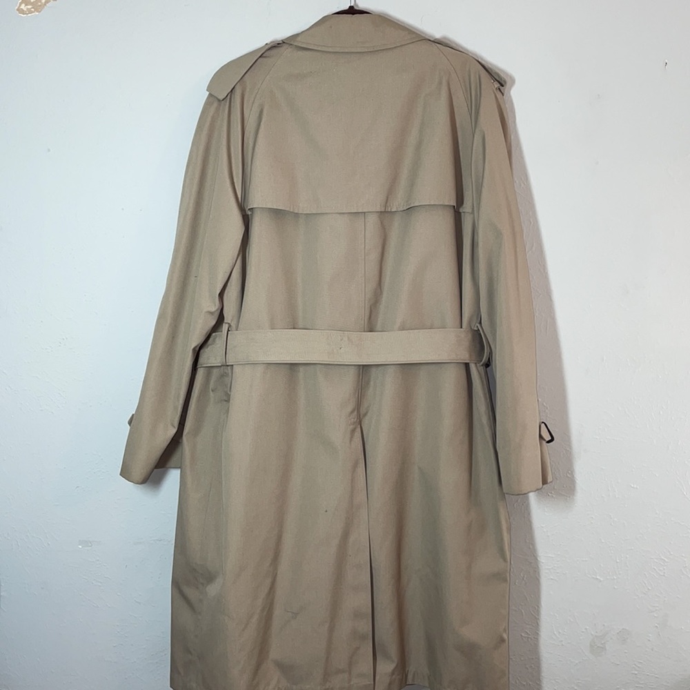 Clipper Mist Londontown Corp.  Men's Size 44 Reg Trench Coat Removable Lining - Picture 3 of 11